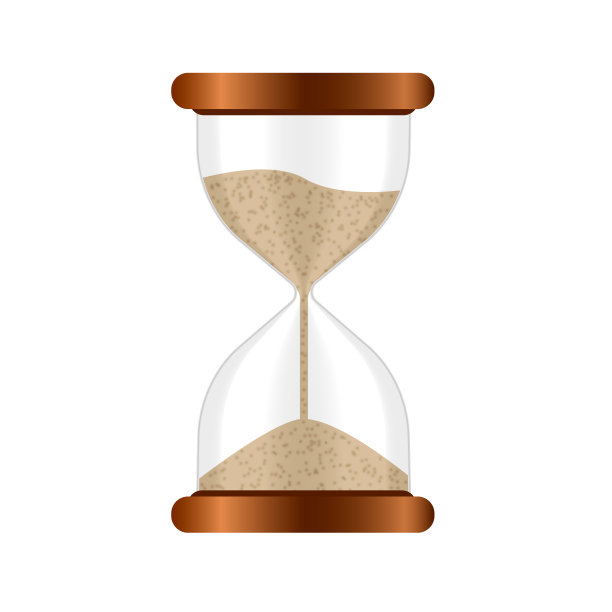 沙漏量度时间。白色背景上的孤立矢量插图图片下载
