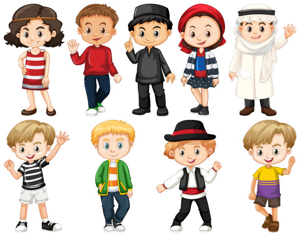 世界各地的孤立对象主题儿童的集合图片下载