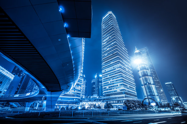 上海城市夜景与建筑景观图片下载