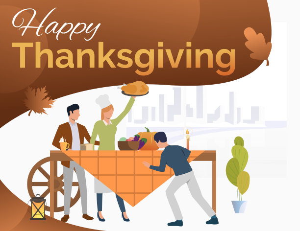 一家人围坐在餐桌前享用节日食物图片下载