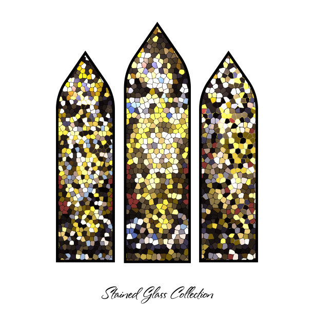 彩色玻璃窗户图片下载