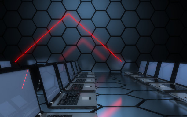 3d未来计算机网络数据中心概念。图片下载