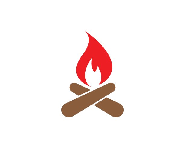 火焰Logo模板矢量图标：石油，天然气和能源图片下载