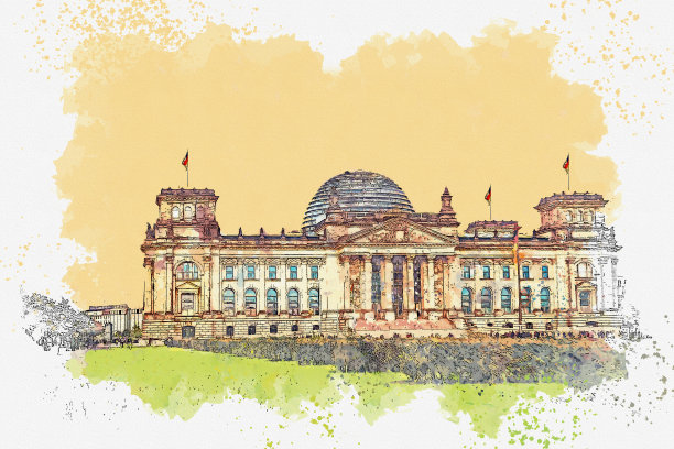 柏林的国会大厦。图片下载