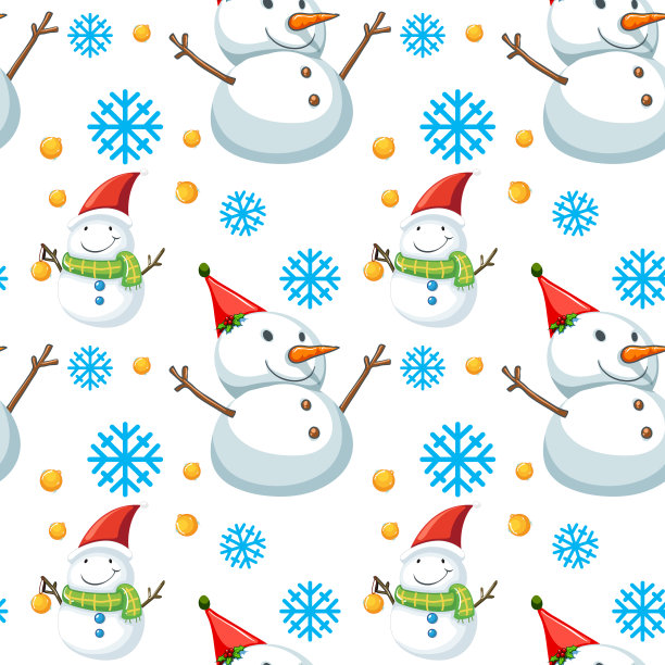 无缝图案瓷砖卡通圣诞主题图片下载