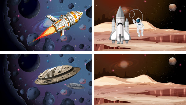 岩石和火星场景设置图片下载