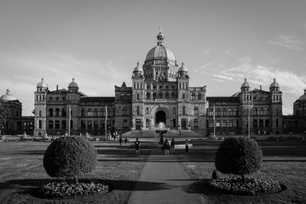 英属哥伦比亚省立法议会正面黑白图图片下载