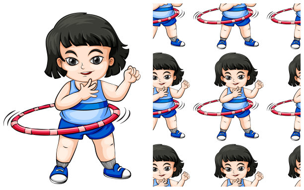 无缝设计模式孤立在白色图片下载