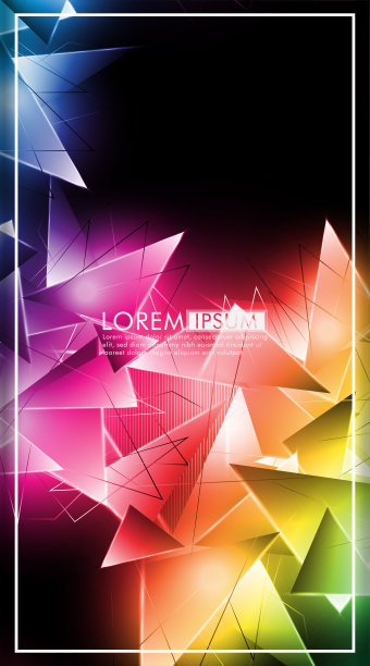 垂直三角形背景。三维三角形的抽象构成。现代几何背景孤立的黑色图片下载