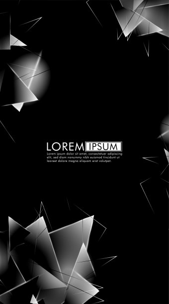 垂直三角形背景。三维三角形的抽象构成。现代几何背景孤立的黑色图片下载