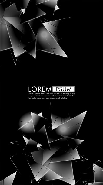 垂直三角形背景。三维三角形的抽象构成。现代几何背景孤立的黑色图片下载