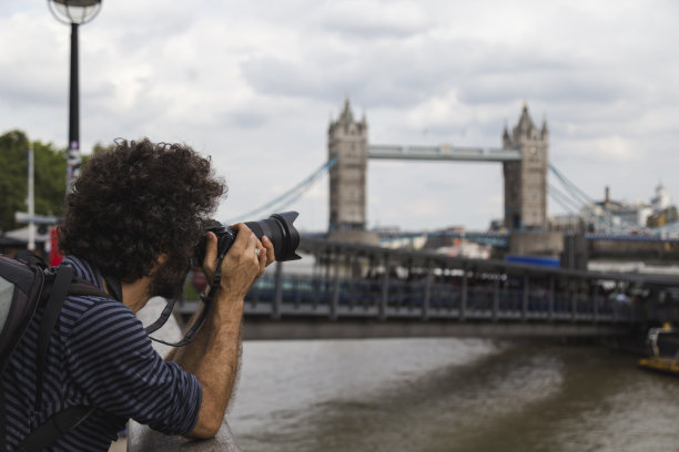 成人摄影师在伦敦旅行的肖像图片下载