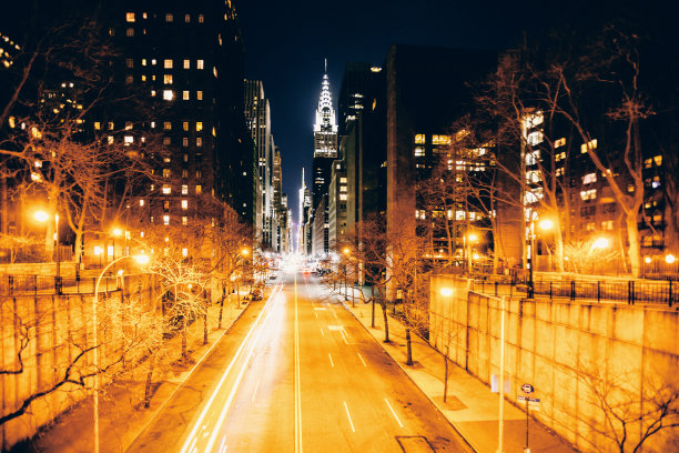 晚上的纽约，42街图片下载