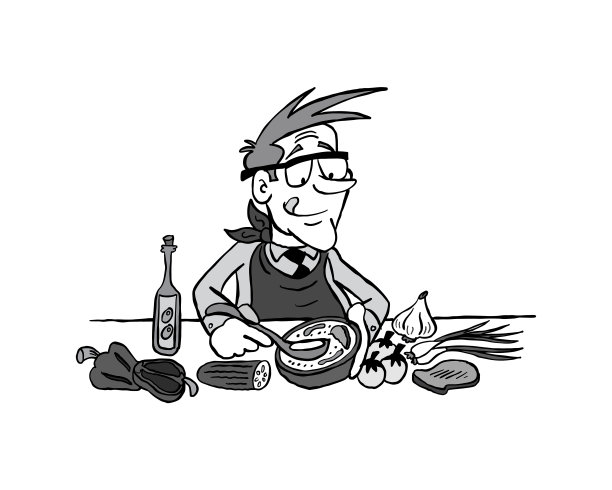 素食西班牙凉菜汤- BW图片下载