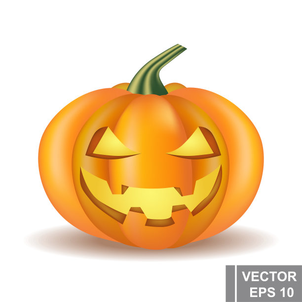 万圣节南瓜惊悚面孔设计素材图片下载