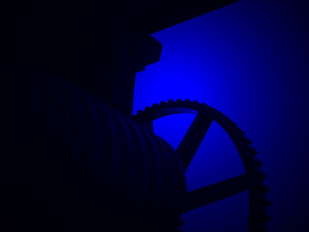 引擎在深蓝的水深处图片下载