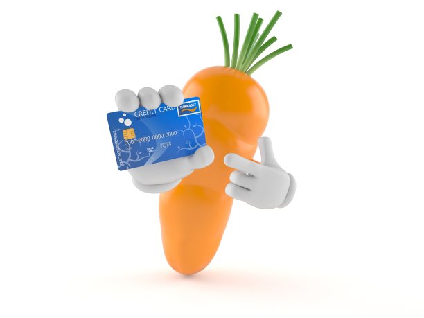 胡萝卜人物持有信用卡图片下载