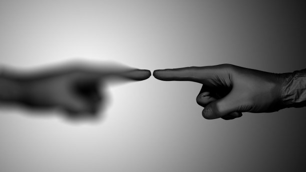 黑色背景上的黑色手套图片下载