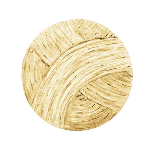 水彩编织和钩针，羊毛纱线可爱。手工绘制的针织用纱线球图片下载