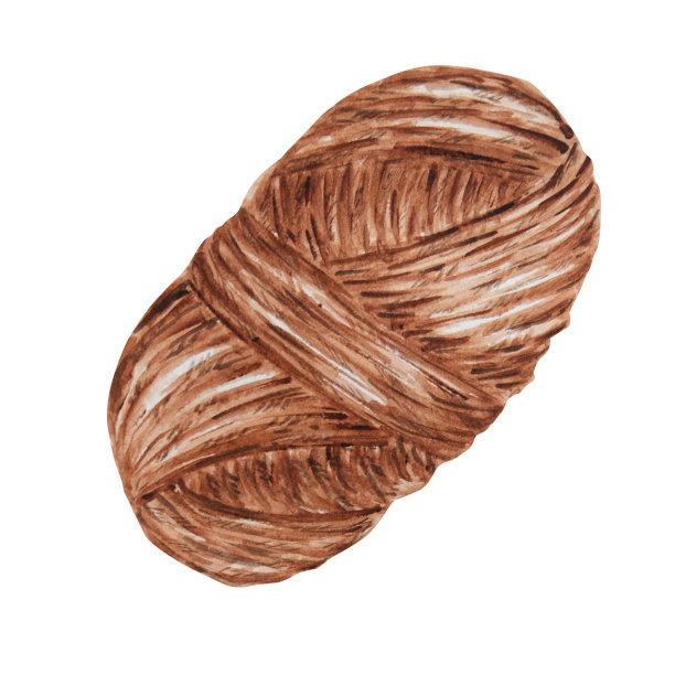 水彩编织和钩针，羊毛纱线可爱。手工绘制的针织用纱线球图片下载