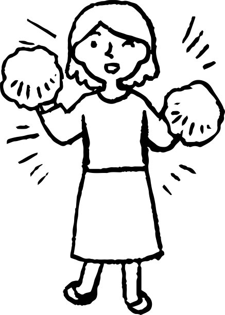 一个女人的脸和姿势的插图图片下载