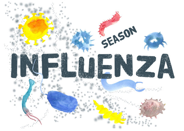 细菌和细菌在空气中飞舞的抽象插图图片下载