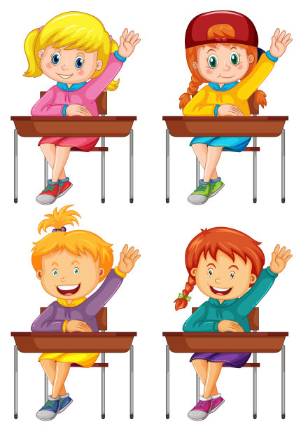 被隔离在课桌前的女学生图片下载