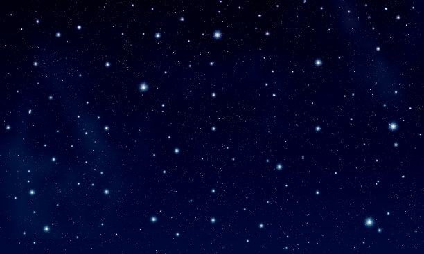 星空，星星在蓝天、太空、太空、星星散射、科学、天文学、星云、蓝色、黑色、梯度图片下载