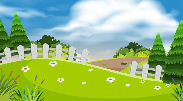 公园绿地景观背景设计素材图片