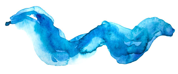 水彩抽象蓝色背景图片下载