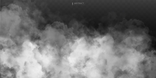 雾或烟隔离透明特效。白色矢量云，雾或烟雾背景。矢量图图片下载