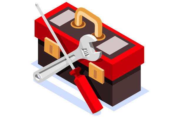 简单扳手符号等距图片下载