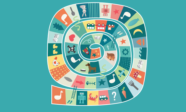 矢量插图的拼图游戏骰子的阶梯图片下载