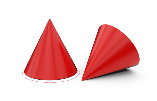 生日派对帽的模拟模板在孤立的白色背景，准备设计演示，3d插图图片下载