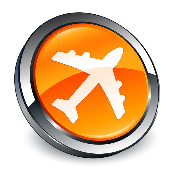 平面图标3d橙色圆形按钮图片下载