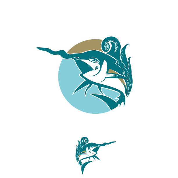 剑鱼标志矢量图片下载