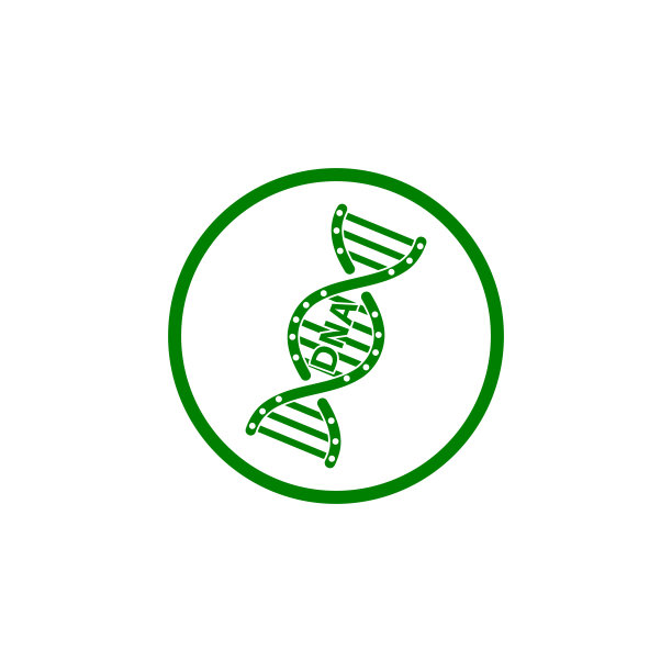 DNA，基因标志，医疗，健康的绿色图标图片下载