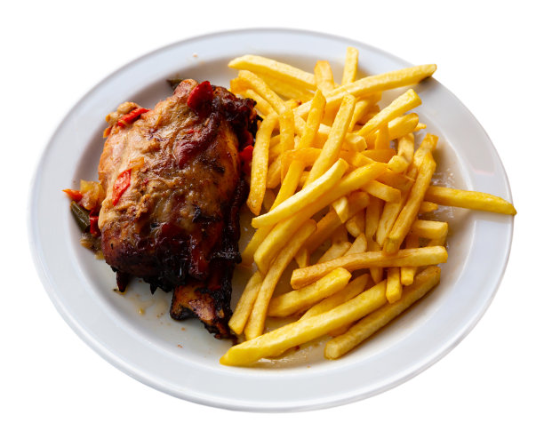 猪蹄配薯条图片下载