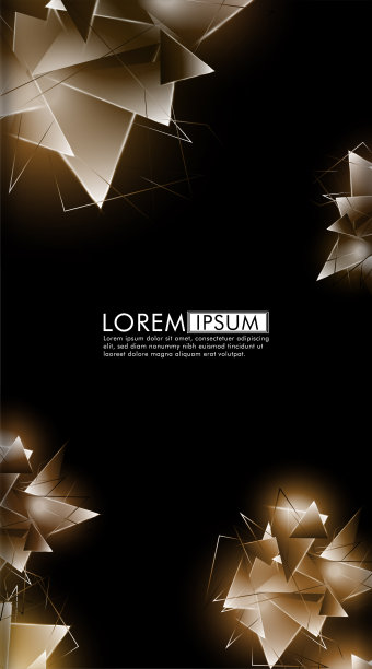 垂直的三角形的背景。三维三角形的抽象合成。现代几何背景孤立黑色图片下载