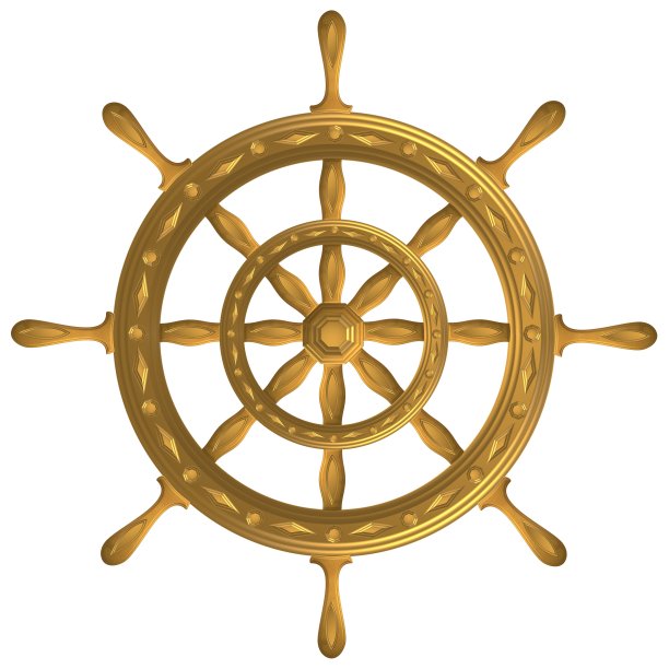 金球奖罗盘锚风盘舵轮帆船图片下载