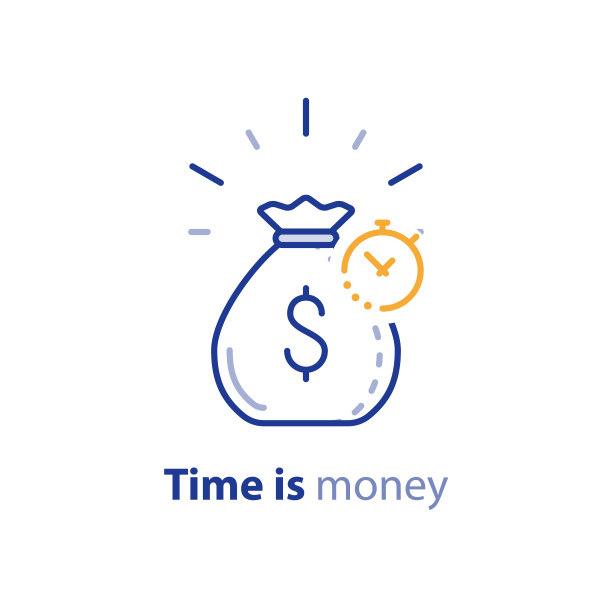 长线投资，投资回报，养老基金规划线图标图片下载