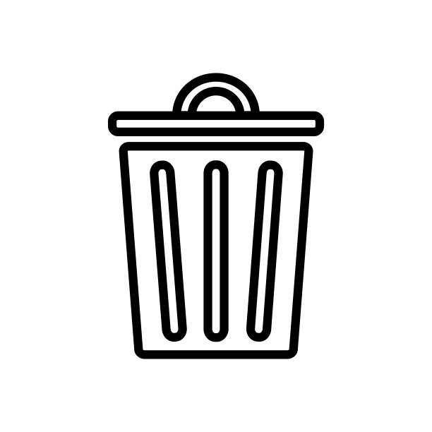 垃圾桶-垃圾桶图标矢量设计模板图片下载