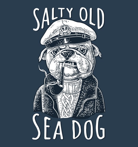 海狗叼着烟斗，戴着船长帽。雕刻图片下载