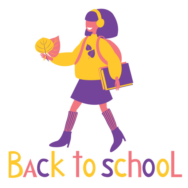 回到学校。女孩去上学图片下载