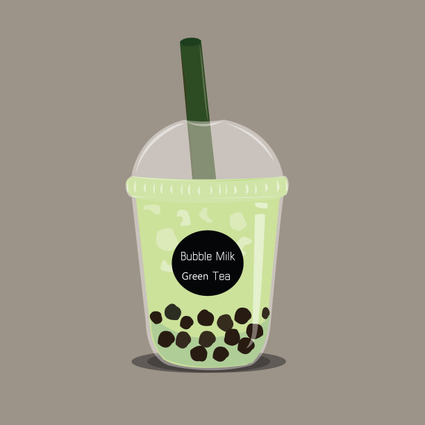 泡泡抹茶绿茶。图片下载