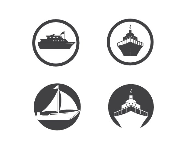 游轮Logo模板矢量图标图片下载