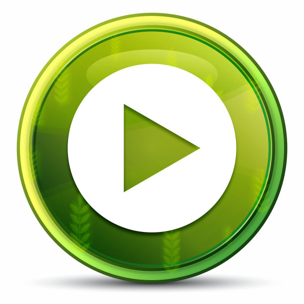 发挥图标春天明亮自然绿色圆形按钮插图图片下载