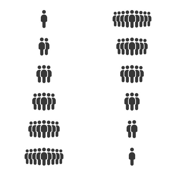 人物图标，人物工作组团队矢量图片下载