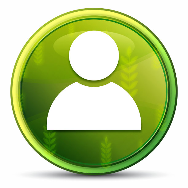 人图标春天明亮的自然绿色圆形按钮插图图片下载