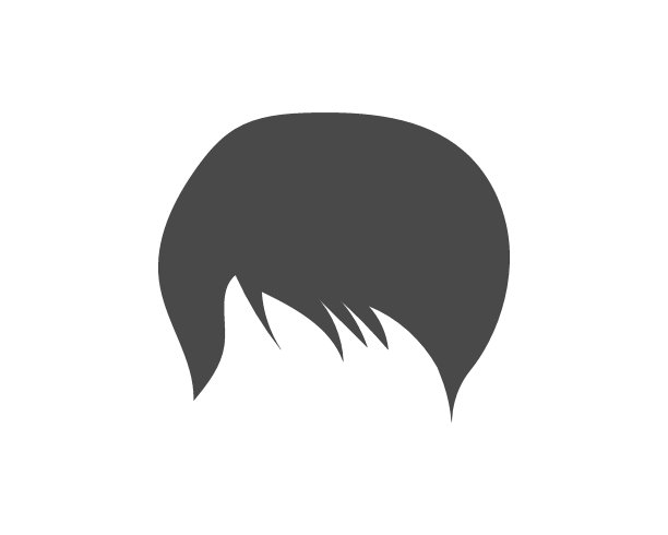 女人发型元素图标矢量插画设计图片下载